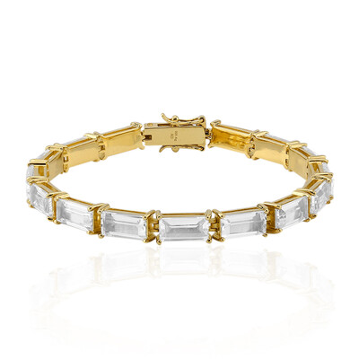 Weißer Topas-Silberarmband