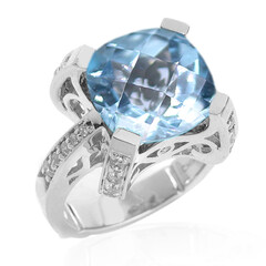 Himmelblauer Topas-Silberring (Dallas Prince Designs)
