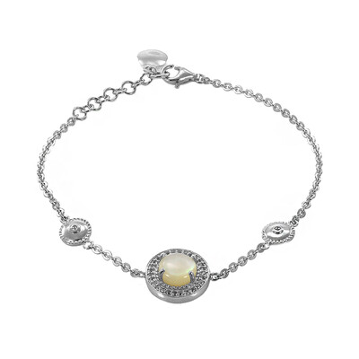 Abalone-Muschel-Silberarmband