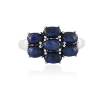 Blauer Stern-Saphir-Silberring