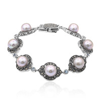 Süßwasserzuchtperlen-Silberarmband (Annette classic)