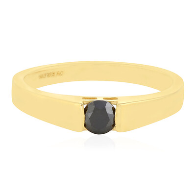 Schwarzer Diamant-Silberring