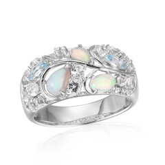 Weißer Opal-Silberring
