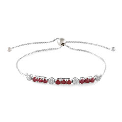 Madagaskar-Rubin-Silberarmband