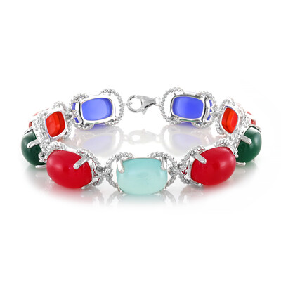 Chalzedon-Silberarmband