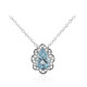 Himmelblauer Topas-Silbercollier