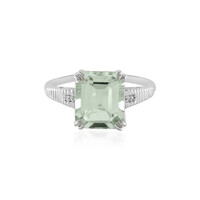 Grüner Amethyst-Silberring
