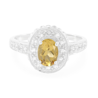 Champagner-Quarz-Silberring