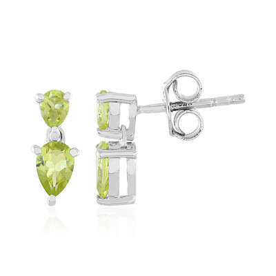 Peridot-Silberohrringe
