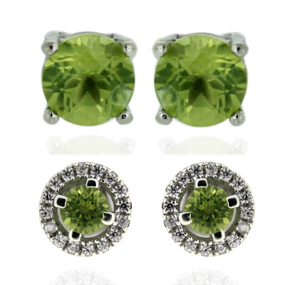 Peridot-Silberohrringe