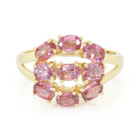 Nicht erhitzter Padparadscha-Saphir-Goldring (AMAYANI)