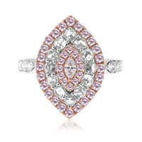 Pinkfarbener I1 Diamant-Goldring (CIRARI)