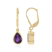 Sambia-Amethyst-Silberohrringe