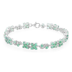 Sambia-Smaragd-Silberarmband