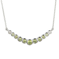 Peridot-Silbercollier