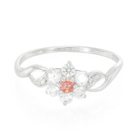 Padparadscha-Saphir-Silberring