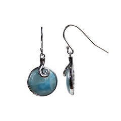 Larimar-Silberohrringe