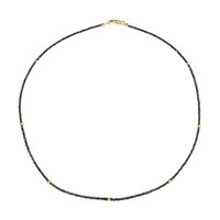 Schwarzer Diamant-Goldhalskette