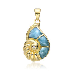 Larimar-Silberanhänger