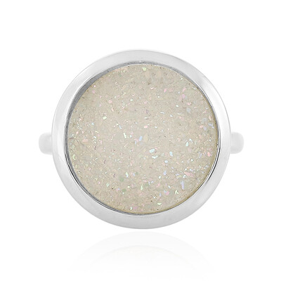 Perlenschimmer-Glitzer-Achat-Silberring