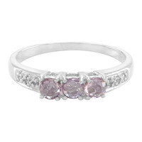 Pinkfarbener Saphir-Silberring