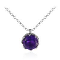 Sambia-Amethyst-Silberhalskette