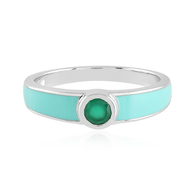 Grüner Onyx-Silberring