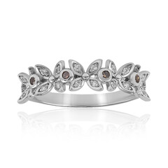 I2 Champagner-Diamant-Silberring