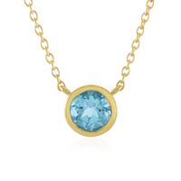 Schweizblauer Topas-Silbercollier