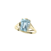 Himmelblauer Topas-Goldring