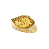 Baltischer Cognac-Bernstein-Silberring