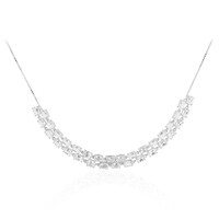 Weißer Topas-Silbercollier