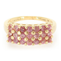 Nicht erhitzter Padparadscha-Saphir-Goldring (AMAYANI)