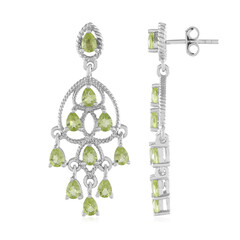 Peridot-Silberohrringe