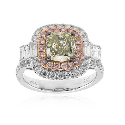 Grüner SI1 Diamant-Goldring (CIRARI)