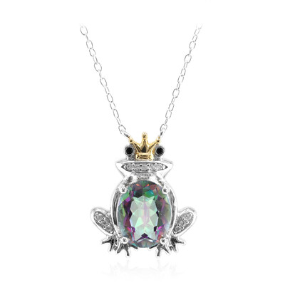 Mystik-Quarz-Silbercollier