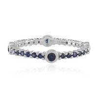 Blauer Saphir-Silberring