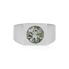 Grüner Amethyst-Herren-Silberring