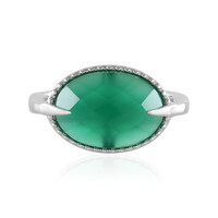 Grüner Onyx-Silberring