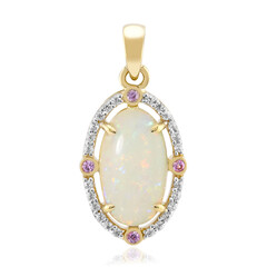 Brasilianischer Weißer Opal-Goldanhänger