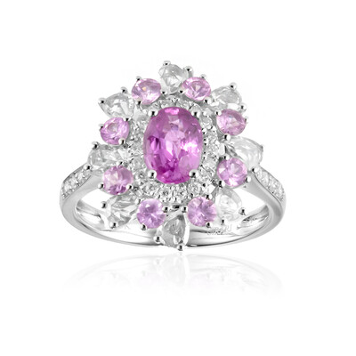 Pinkfarbener Saphir-Goldring (CIRARI)