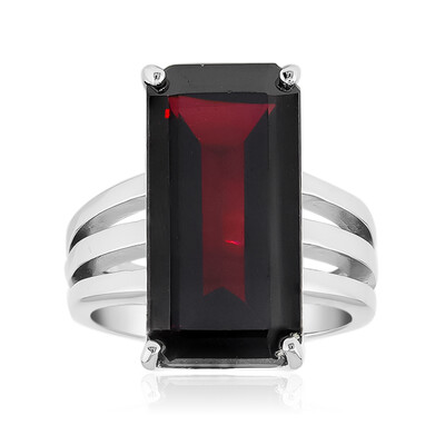 Indischer Granat-Silberring