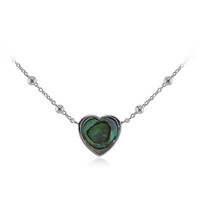 Abalone-Muschel-Silbercollier