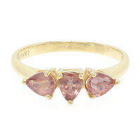 Nicht erhitzter Padparadscha-Saphir-Goldring (AMAYANI)