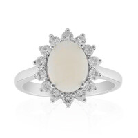 Weißer Opal-Silberring