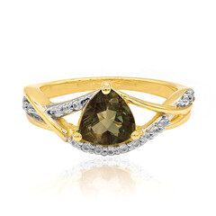 Grüner Tibetanit-Goldring