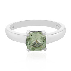 Grüner Amethyst-Silberring