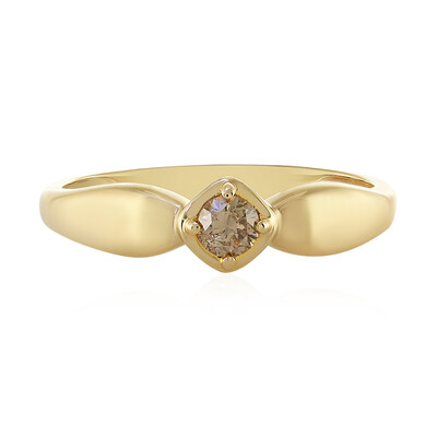 I1 Schokoladen-Brillant-Goldring
