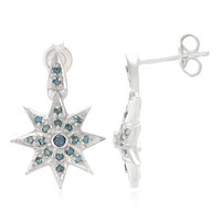 Fancy-Diamant-Silberohrringe
