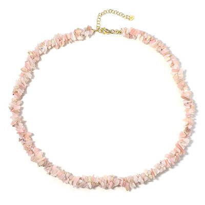 Pinkfarbener Opal-Silberhalskette